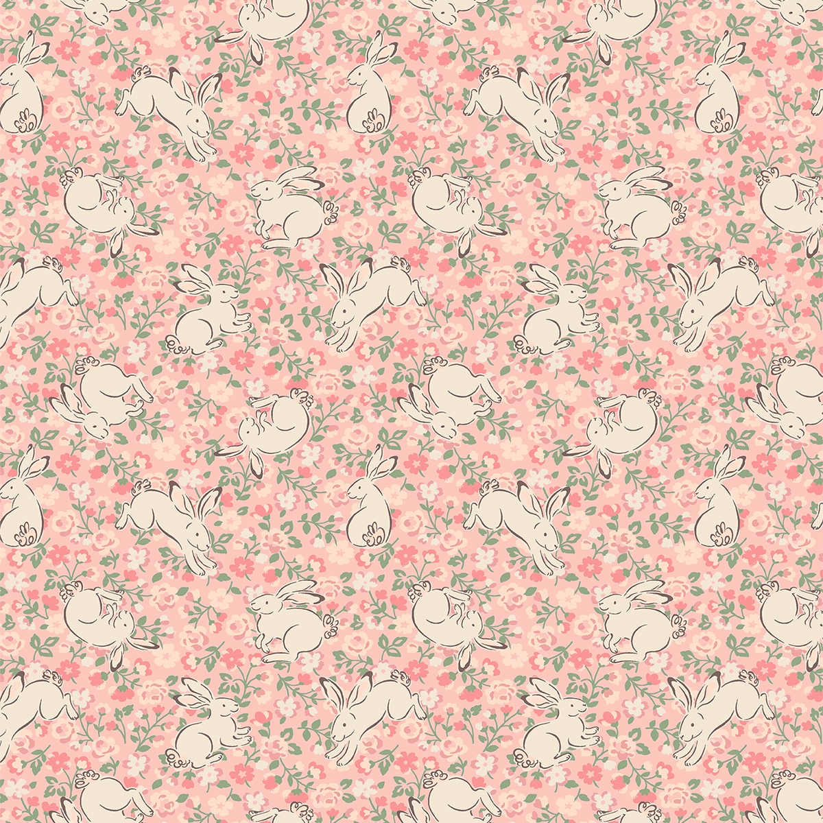 Product photograph of Cath Kidston Jumping Bunnies Blush Roller Blind from Choice Furniture Superstore.